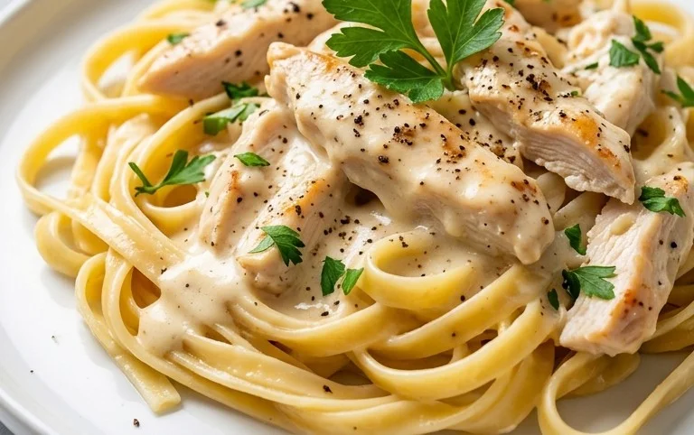Low Calorie Chicken Alfredo