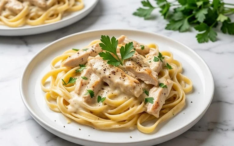 Low Calorie Chicken Alfredo