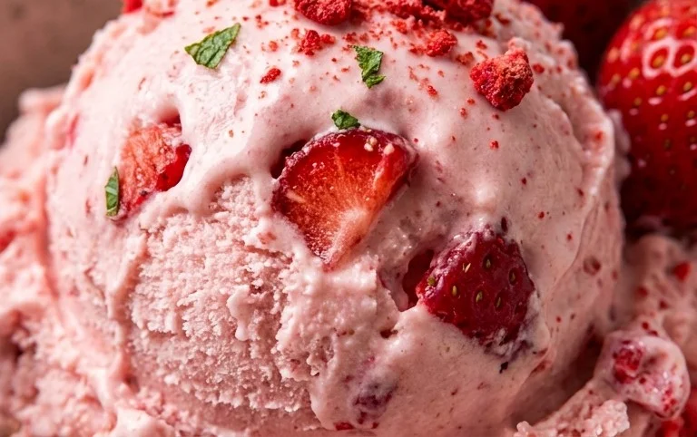 Homemade Strawberry Ice Cream