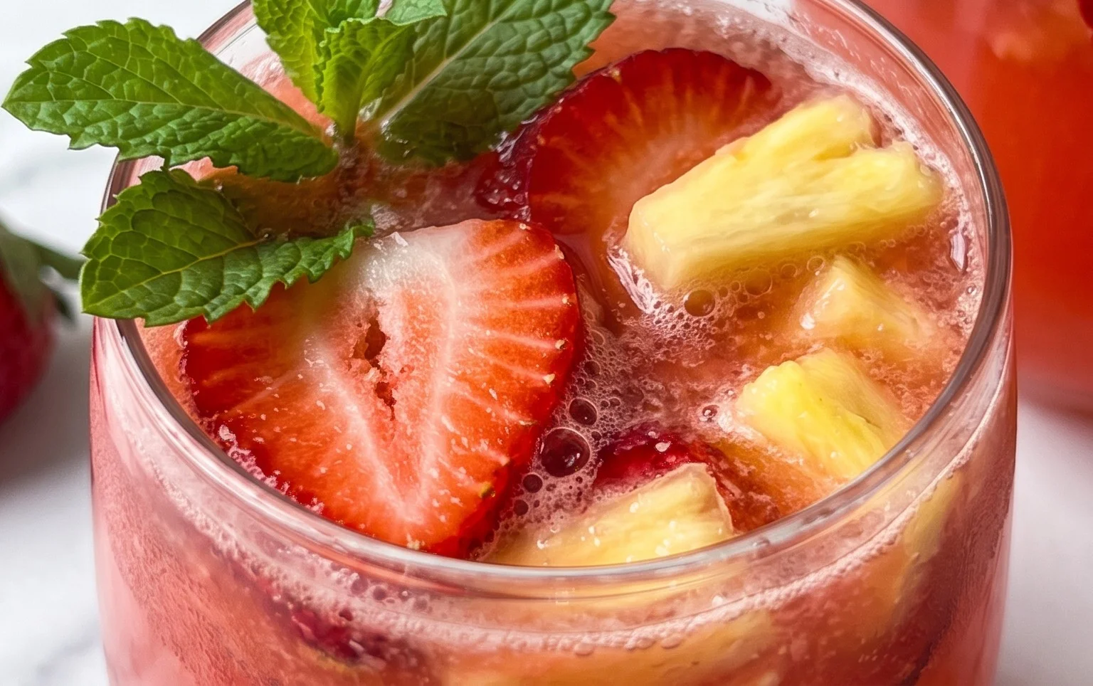 Pineapple Strawberry Agua Fresca