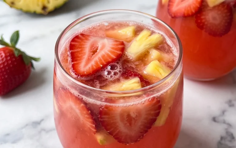 Pineapple Strawberry Agua Fresca