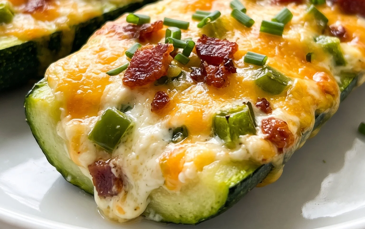 Jalapeno Popper Zucchini Boats