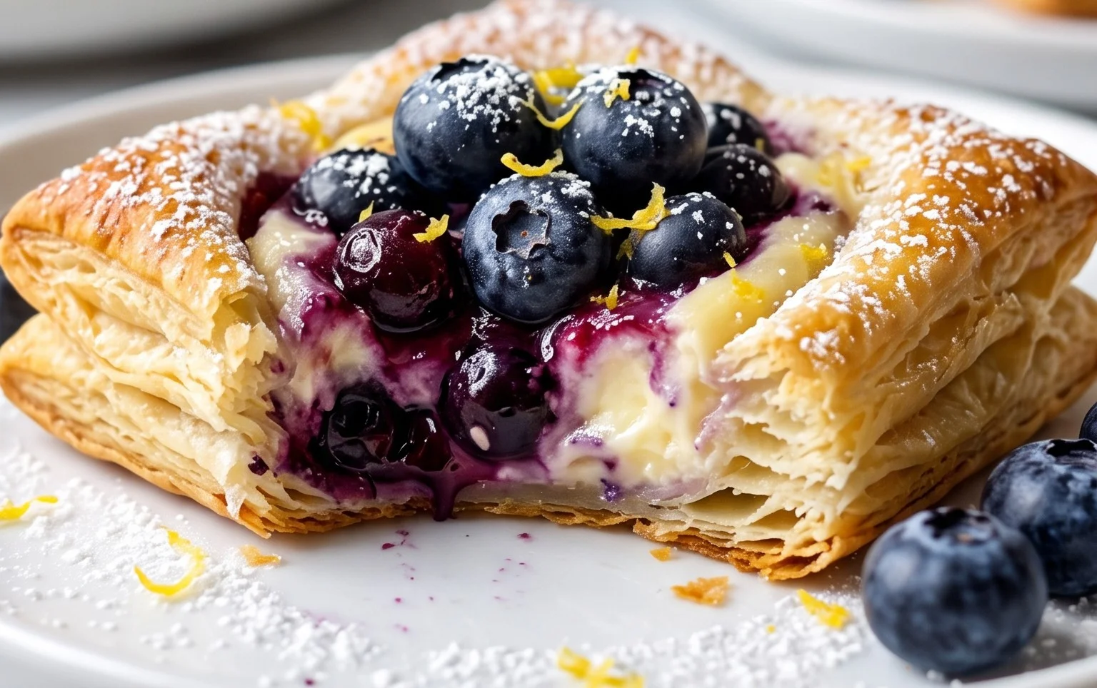 Blueberry Cream Cheese Puff Pastry