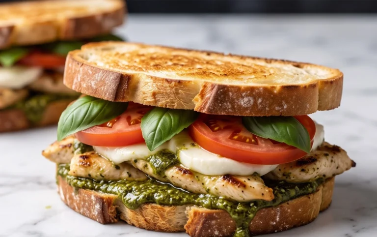 Chicken Pesto Caprese Sandwich