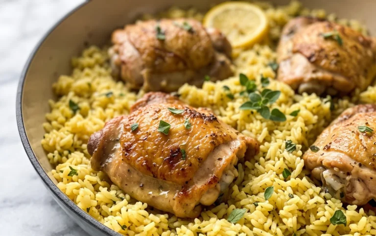 Greek Chicken and Lemon Rice (30 Minutes, One-Pot)