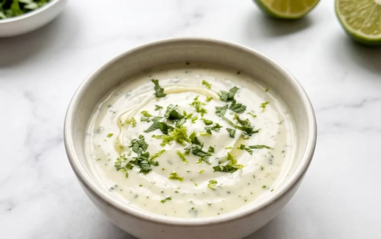 Creamy Garlic Lime Cilantro Sauce