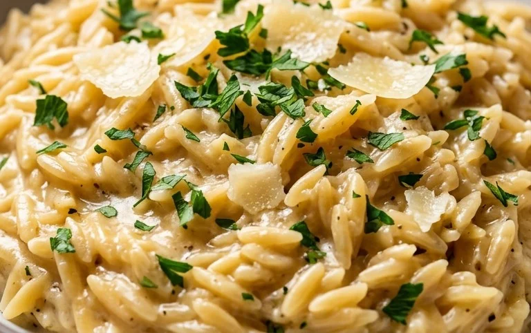 Creamy Garlic Parmesan Orzo