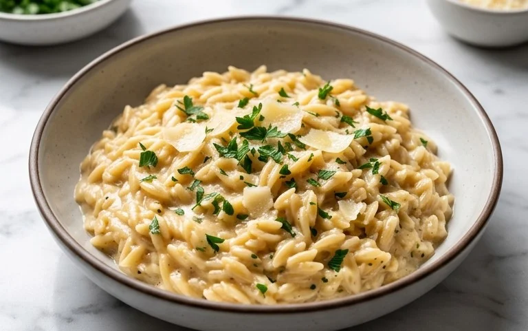 Creamy Garlic Parmesan Orzo