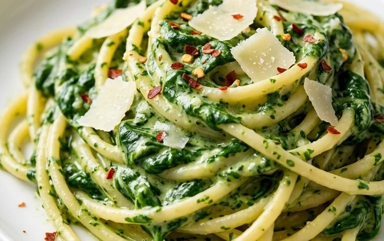 Pasta with Spinach Sauce