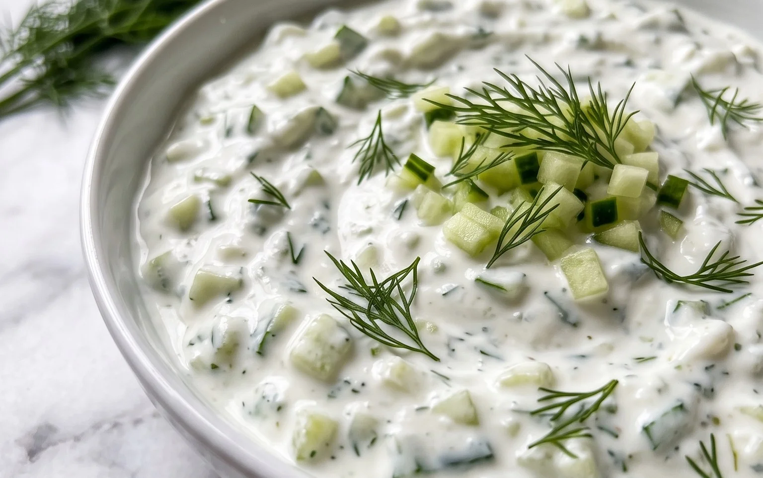 Cucumber Dip with Sour Cream and Dill