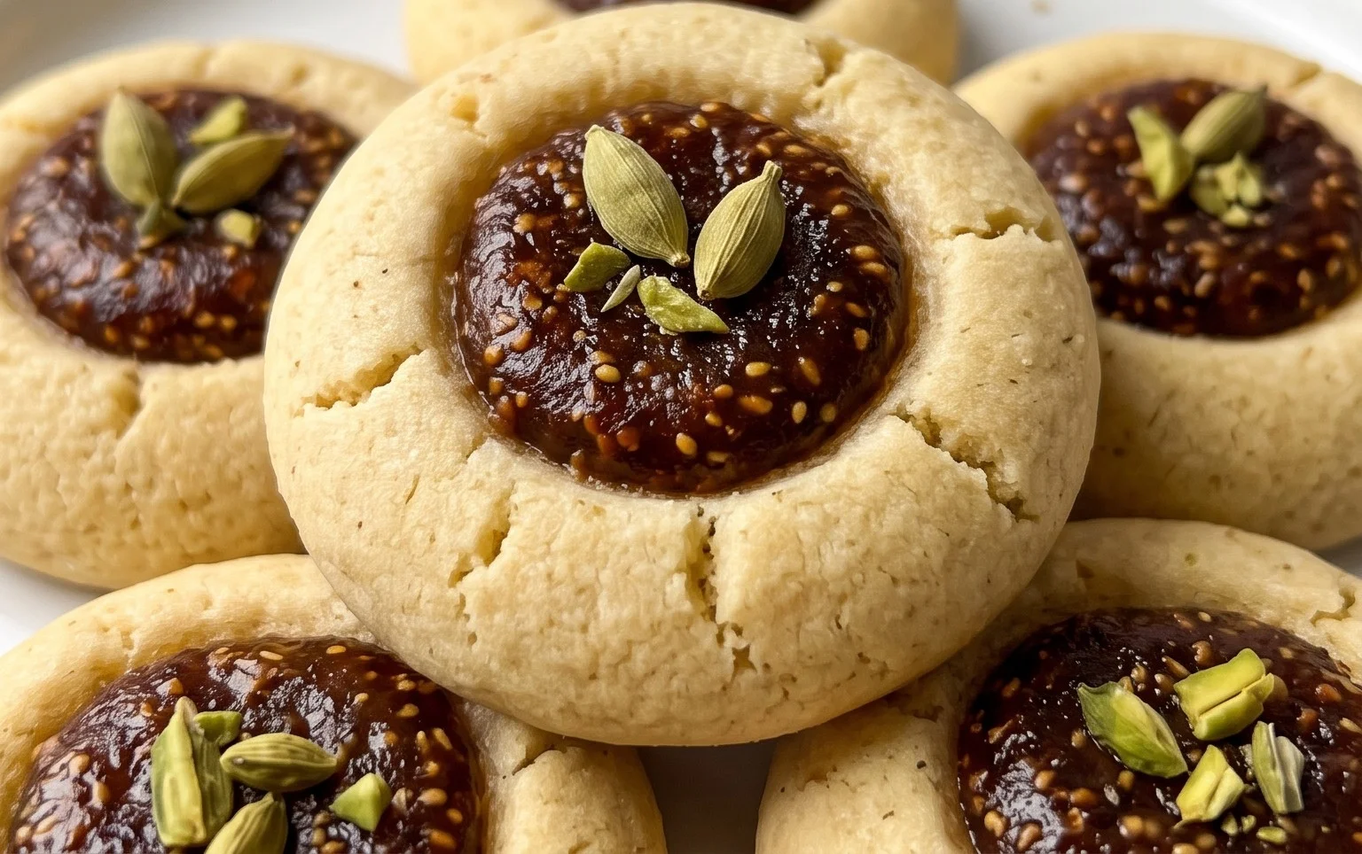 Cardamom Fig Thumbprint Cookies
