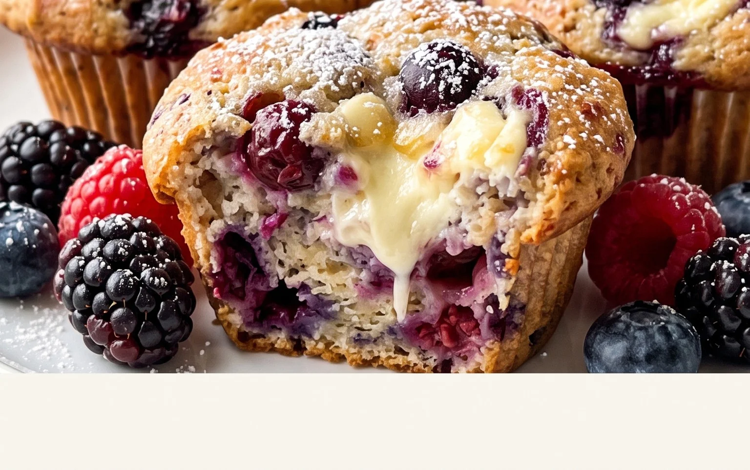 Berry Cream Cheese Muffins