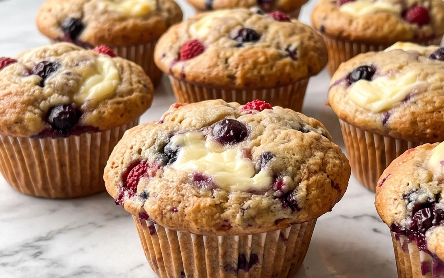 Berry Cream Cheese Muffins