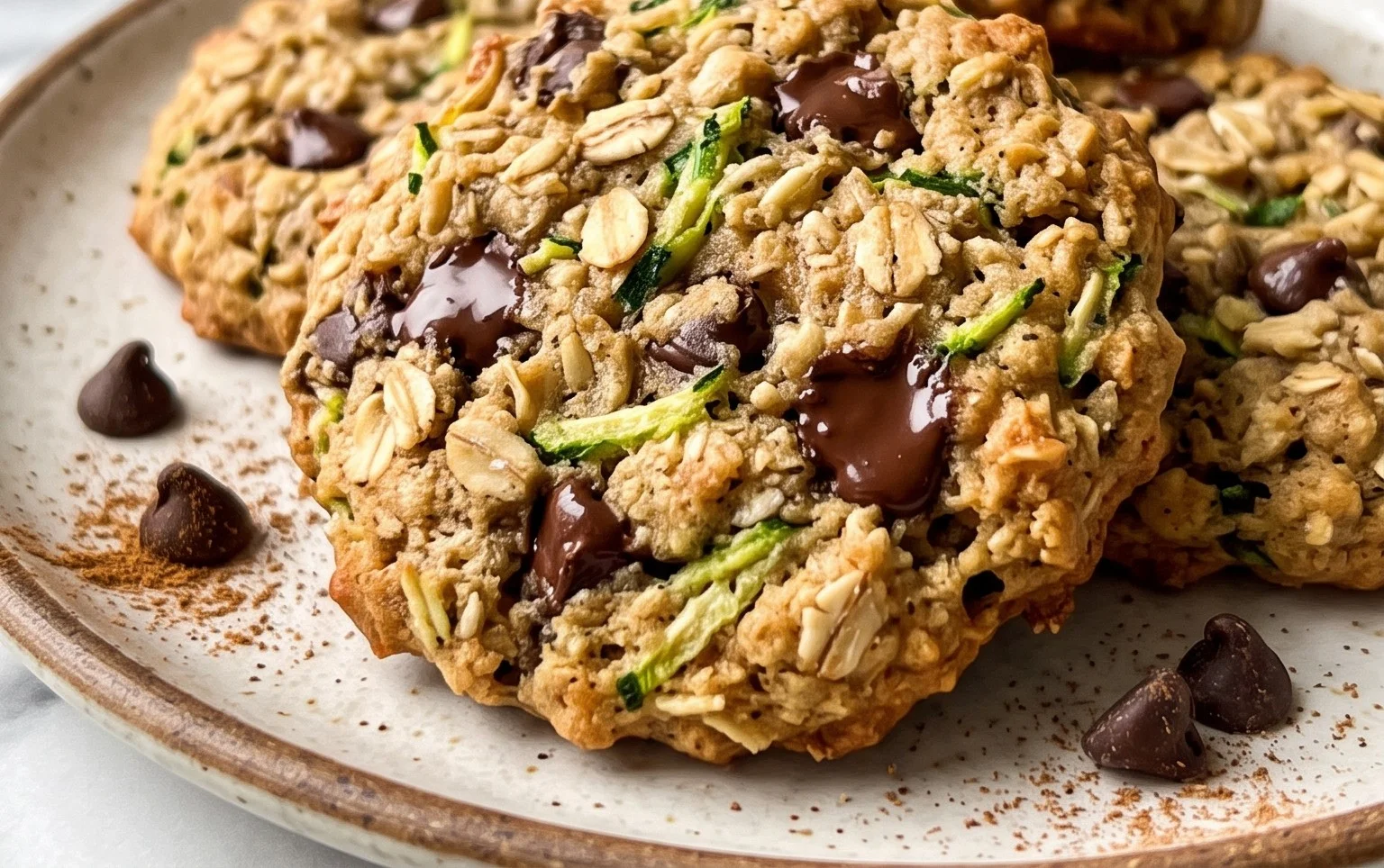 Healthy Zucchini Oatmeal Cookies