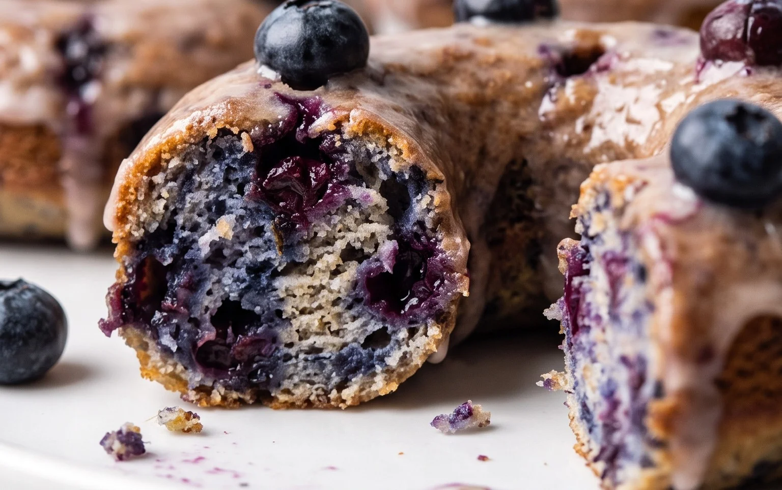 Blueberry Cake Donuts