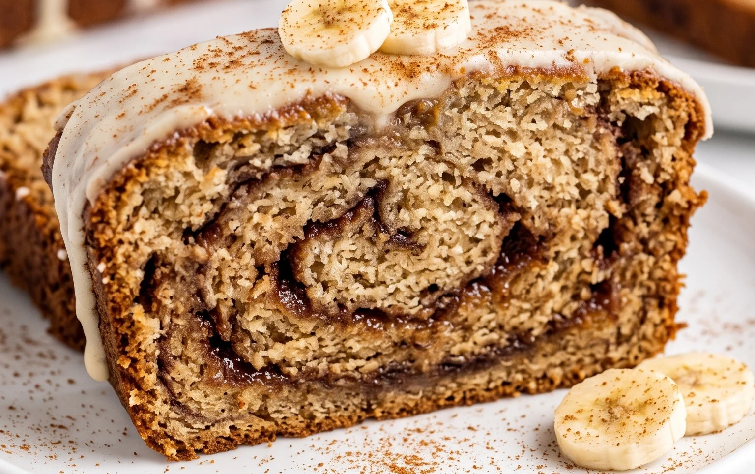 Cinnamon Roll Banana Bread