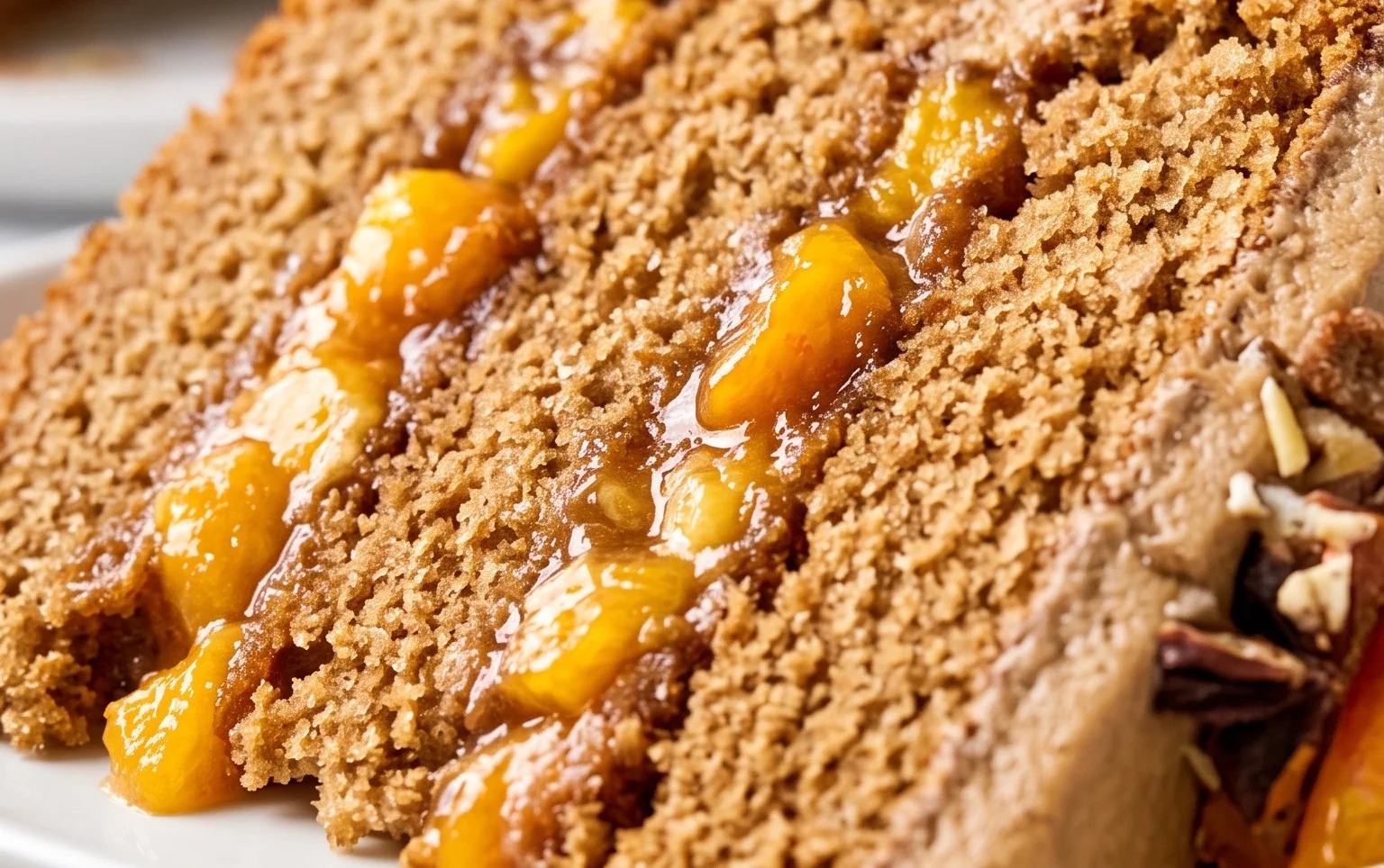Brown Sugar Layer Cake with Peach Filling