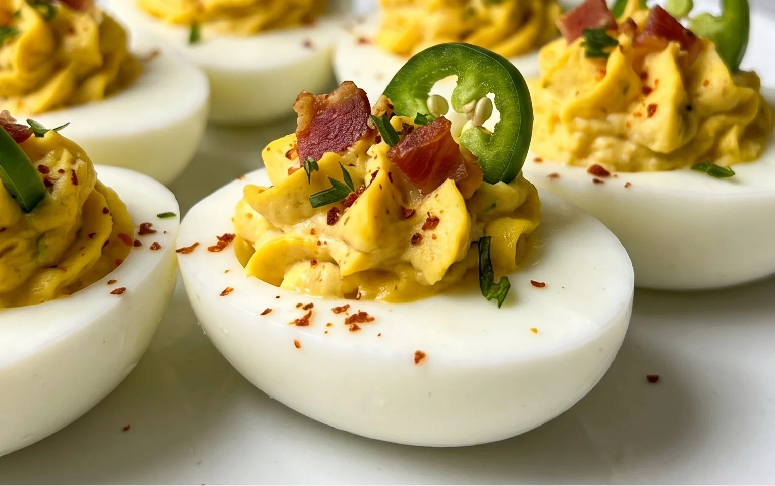 Jalapeno Popper Deviled Eggs