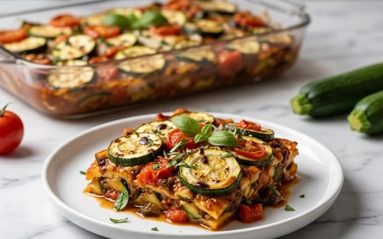 Balsamic Zucchini Tomato Bake