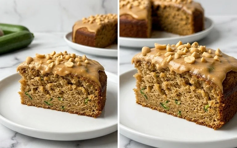 Moist Peanut Butter Zucchini Cake Recipe