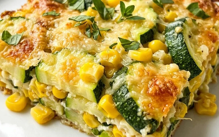 Zucchini Corn Parmesan Bake Recipe