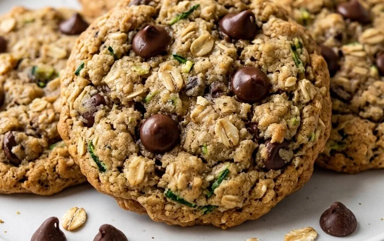Homemade Zucchini-Oat Chocolate Chip Cookies