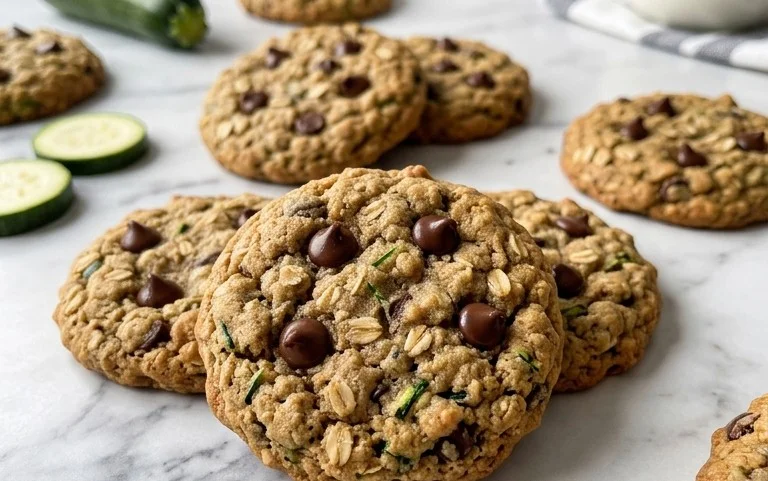 Homemade Zucchini-Oat Chocolate Chip Cookies